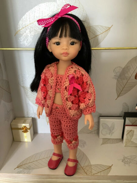 OLNOE CREATIONS - Créations Originales Au Crochet Réalisées En Provence - Poupée Las Amigas Paola Reina Liu Octobre Rose