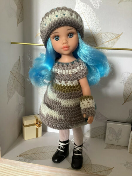 OLNOE CREATIONS - Créations Originales Au Crochet Réalisées En Provence - Poupée Las Amigas Kiara Paola Reina Sortie à La Patinoire