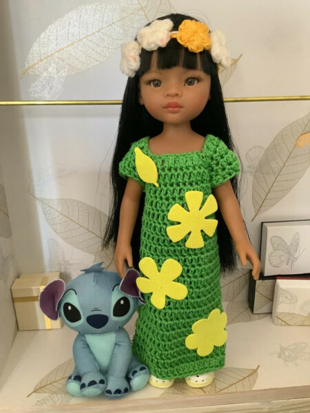 OLNOE CREATIONS - Créations Originales Au Crochet Réalisées En Provence - Poupée Las Amigas Paola Reina Meily Lilo Stitch