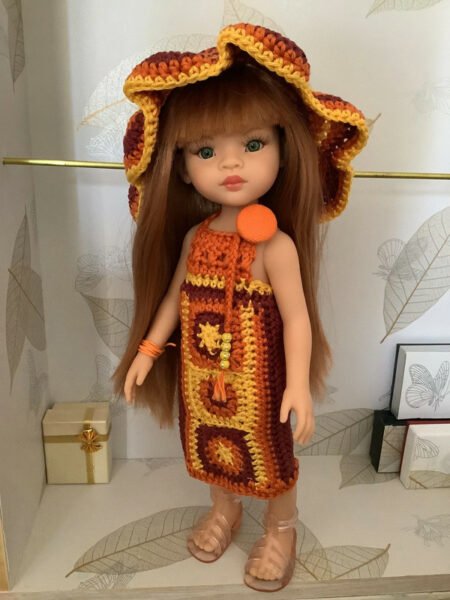 OLNOE CREATIONS - Créations Originales Au Crochet Réalisées En Provence - Poupée Las Amigas Paola Reina Lumita