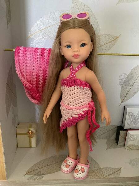 OLNOE CREATIONS - Créations Originales Au Crochet Réalisées En Provence - Poupée Fabi Las Amigas Paola Reina Manica Sous Les Cocotiers