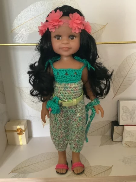 OLNOE CREATIONS - Créations Originales Au Crochet Réalisées En Provence - Poupée Las Amigas Paola Reina Cléo Jasmine