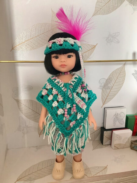 OLNOE CREATIONS - Créations Originales Au Crochet Réalisées En Provence - Poupée Las Amigas Paola Reina Naomi Indien