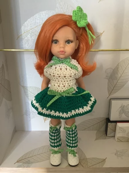 OLNOE CREATIONS - Créations Originales Au Crochet Réalisées En Provence - Poupée Las Amigas Paola Reina Fina Danseuse Irlandaise