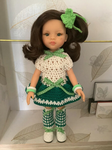 OLNOE CREATIONS - créations originales au crochet réalisées en Provence - poupée Las Amigas Paola Reina Sofia Danseuse Irlandaise