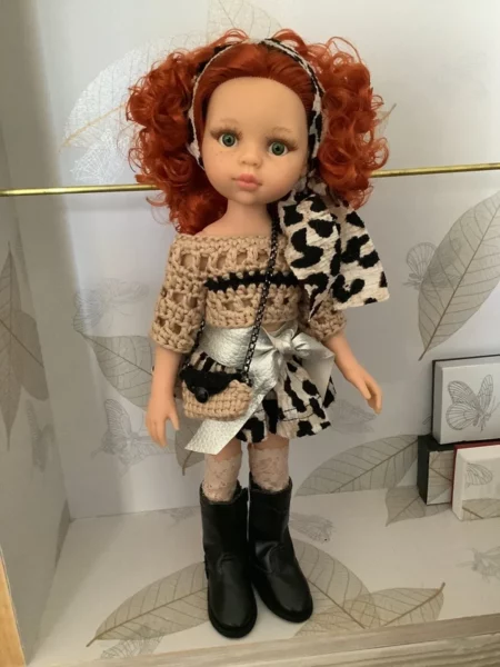 OLNOE CREATIONS - créations originales au crochet réalisées en Provence - poupée Las Amigas Paola Reina Cristi Virgi Léopard
