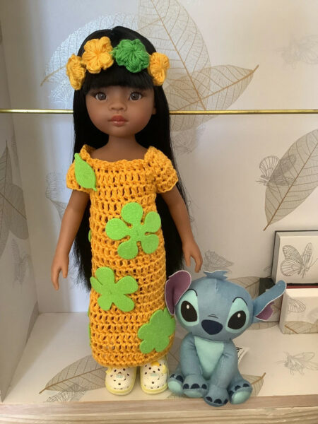 OLNOE CREATIONS - créations originales au crochet réalisées en Provence - poupée Las Amigas Paola Reina Meily Lilo Stitch