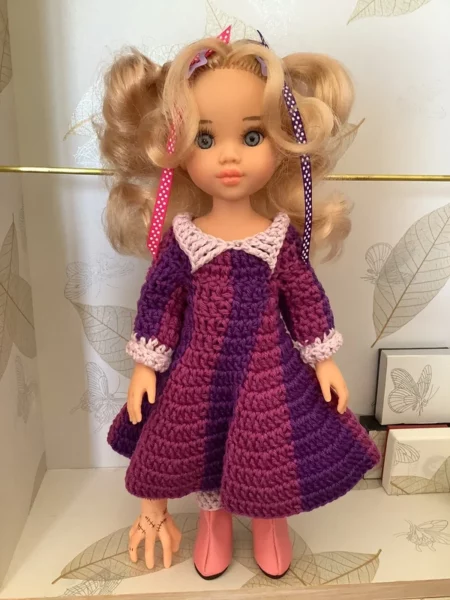 OLNOE CREATIONS - créations originales au crochet réalisées en Provence - poupée Las Amigas Paola Reina Clara Enid Sinclair amie Mercredi Addams