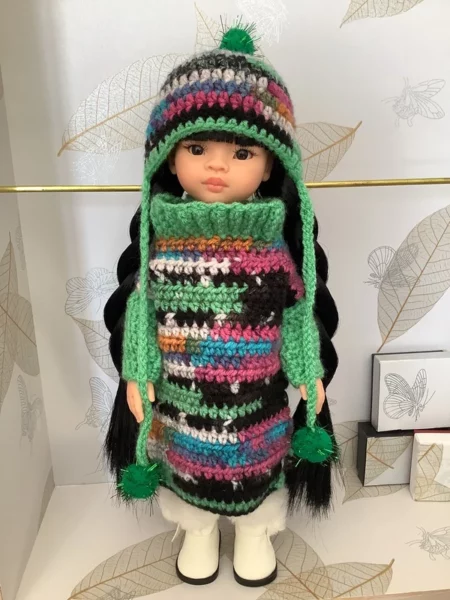 OLNOE CREATIONS - créations originales au crochet réalisées en Provence - poupée Las Amigas Paola Reina Liu