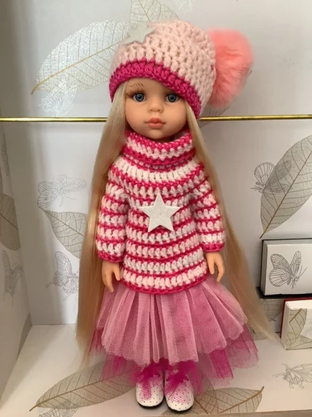 OLNOE CREATIONS - créations originales au crochet réalisées en Provence - poupée Las Amigas Paola Reina Rosa