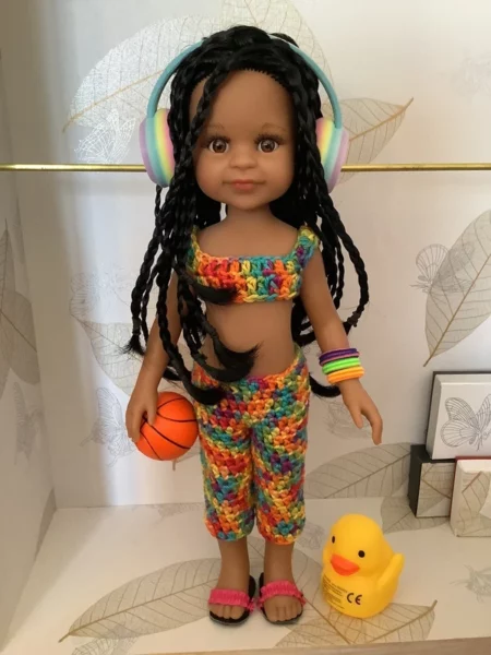 OLNOE CREATIONS - créations originales au crochet réalisées en Provence - poupée Las Amigas Paola Reina Cléo Jasmine