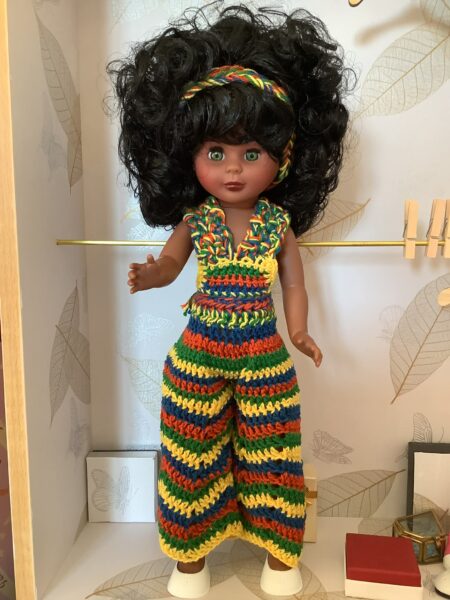 OLNOE CREATIONS - créations originales au crochet réalisées en Provence - poupée KIKA Hippie