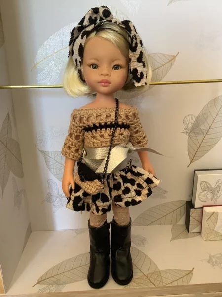 OLNOE CREATIONS - créations originales au crochet réalisées en Provence - poupée Las Amigas Paola Reina Liu Collector Léopard