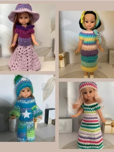 OLNOE CREATIONS - créations originales au crochet réalisées en Provence - poupée Las Mini Amigas Paola Reina