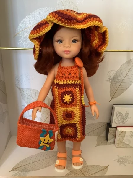 OLNOE CREATIONS - créations originales au crochet réalisées en Provence - poupée Las Amigas Paola Reina Inma