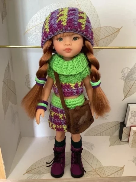 OLNOE CREATIONS - créations originales au crochet réalisées en Provence - poupée Las Amigas Paola Reina Lumita écossais